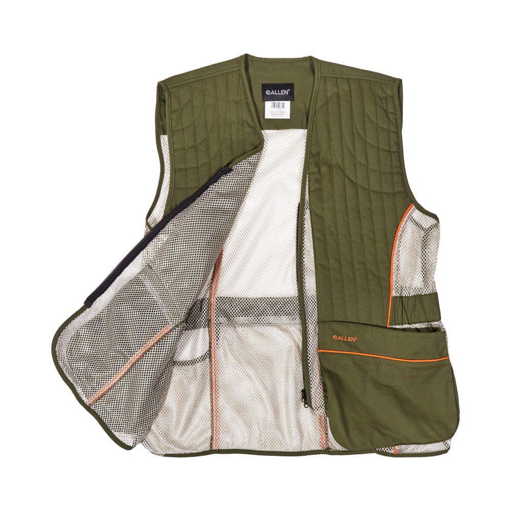 Allen Ace Shooting Range Vest with Moveable Shoulder Pad R or L Green XL/2XL Picture of The Allen Company Inc. ALLEN ACE SHOOTING VEST R OR L SIZE XL/XXL
