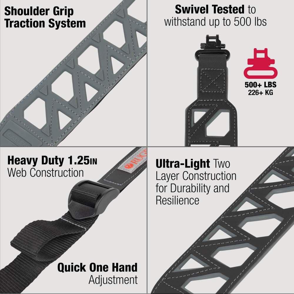 Allen Ruger Vertex Web Rifle Sling with Swivels 38" Black Picture of The Allen Company Inc. Ruger Vertex Sling w Swivel