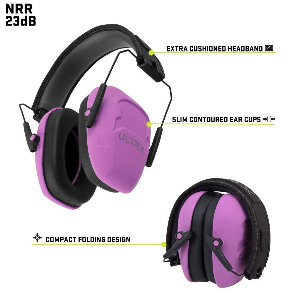 Allen ULTRX Shield Passive Ear Muffs 23dB Plum Picture of The Allen Company Inc. ULTRX Shield Passive Earmuff - Plum