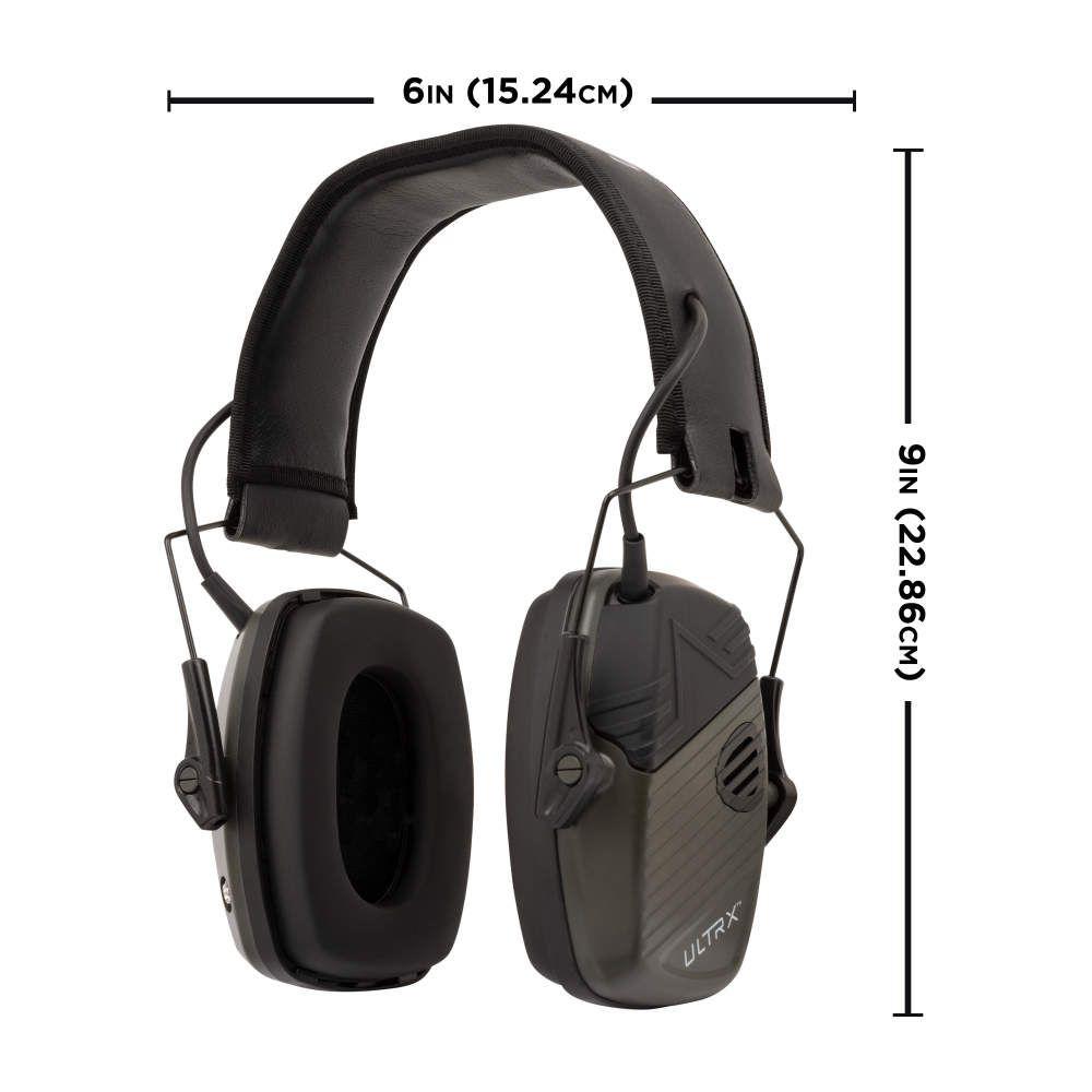 Allen ULTRX Stereo Electronic Ear Muffs 24dB Olive Picture of The Allen Company Inc. ULTRX Stereo Electronic Earmuff - Olive