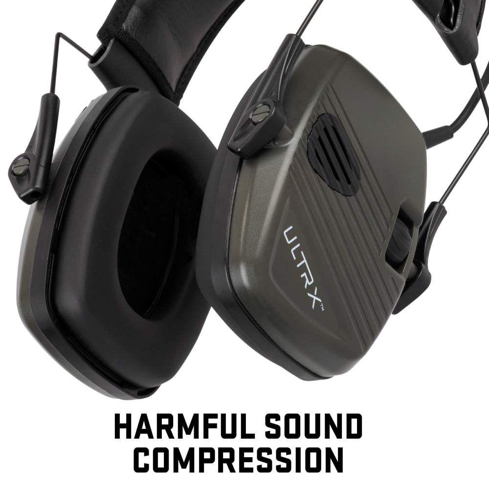 Allen ULTRX Stereo Electronic Ear Muffs 24dB Olive Picture of The Allen Company Inc. ULTRX Stereo Electronic Earmuff - Olive