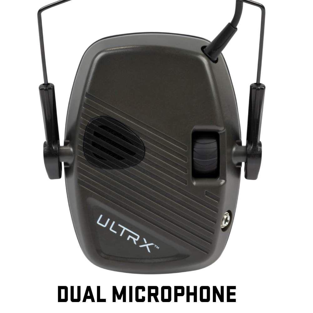 Allen ULTRX Stereo Electronic Ear Muffs 24dB Olive Picture of The Allen Company Inc. ULTRX Stereo Electronic Earmuff - Olive