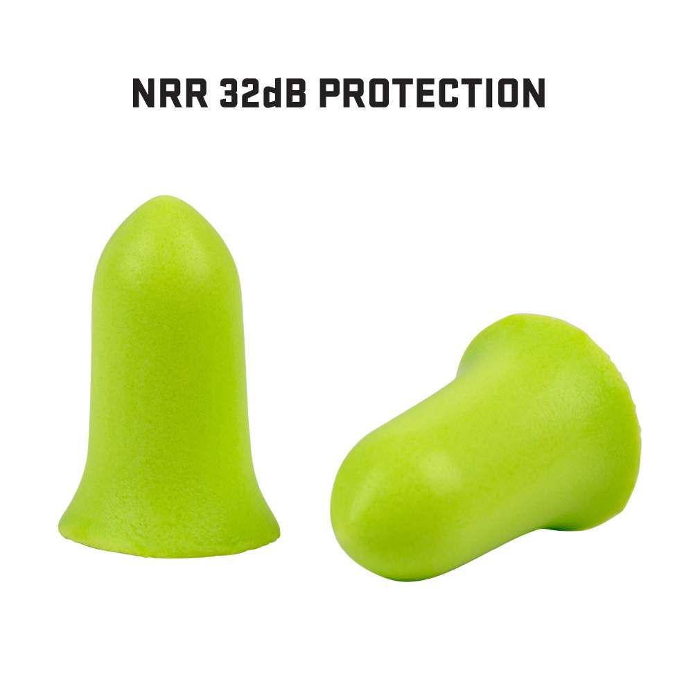 Allen ULTRX Tapered Foam Ear Plugs 32dB Lime 25 Pairs Jar Picture of The Allen Company Inc. UltrX Tapered Foam Ear Plugs - 25 Pairs Jar - Lime