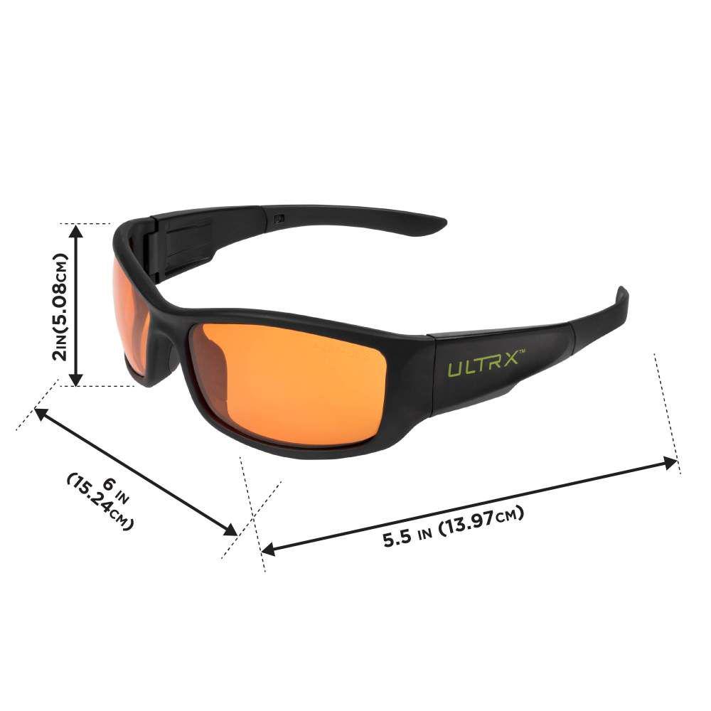 Allen ULTRX Sync Safety Glasses Black with Amber Lenses Picture of The Allen Company Inc. ULTRX Sync Safety Glasses - Amber
