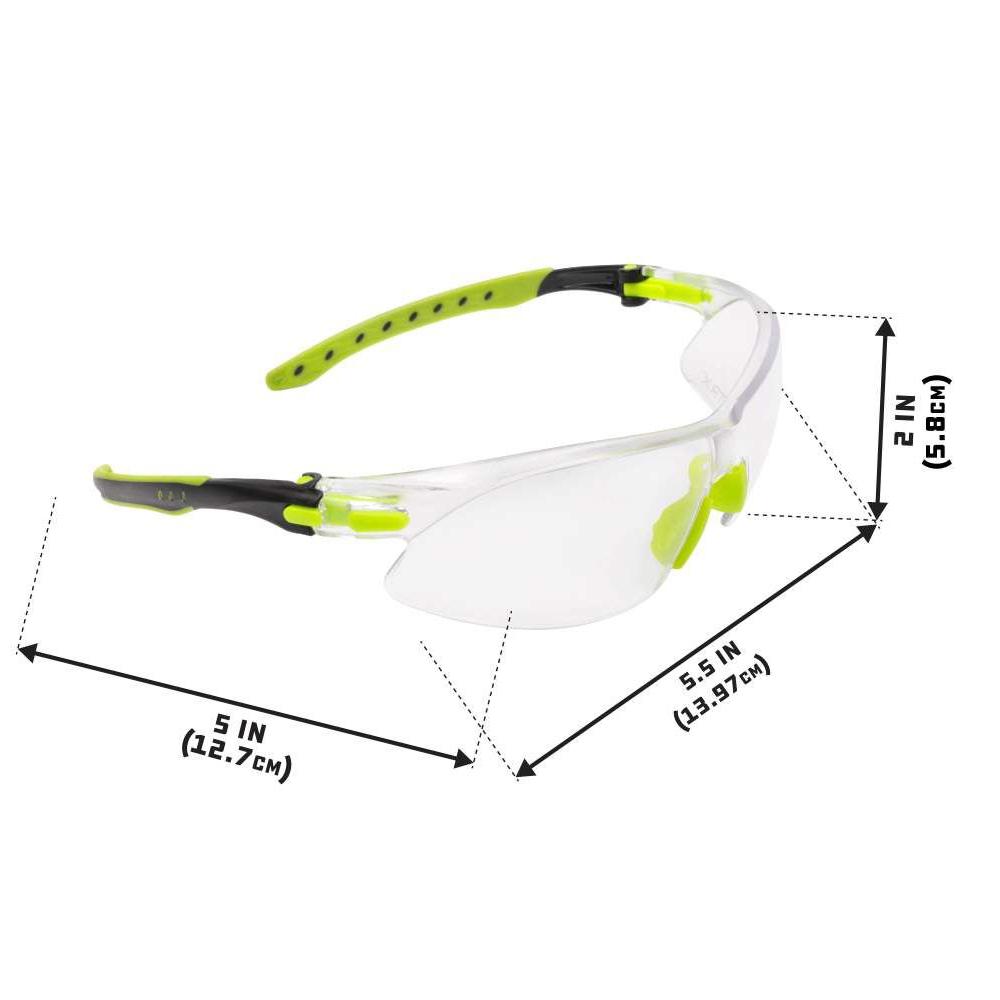 Allen ULTRX Keen Youth Safety Glasses Lime Green with Clear Lenses Picture of The Allen Company Inc. ULTRX Keen Safety Glasses - Youth - Lime Green