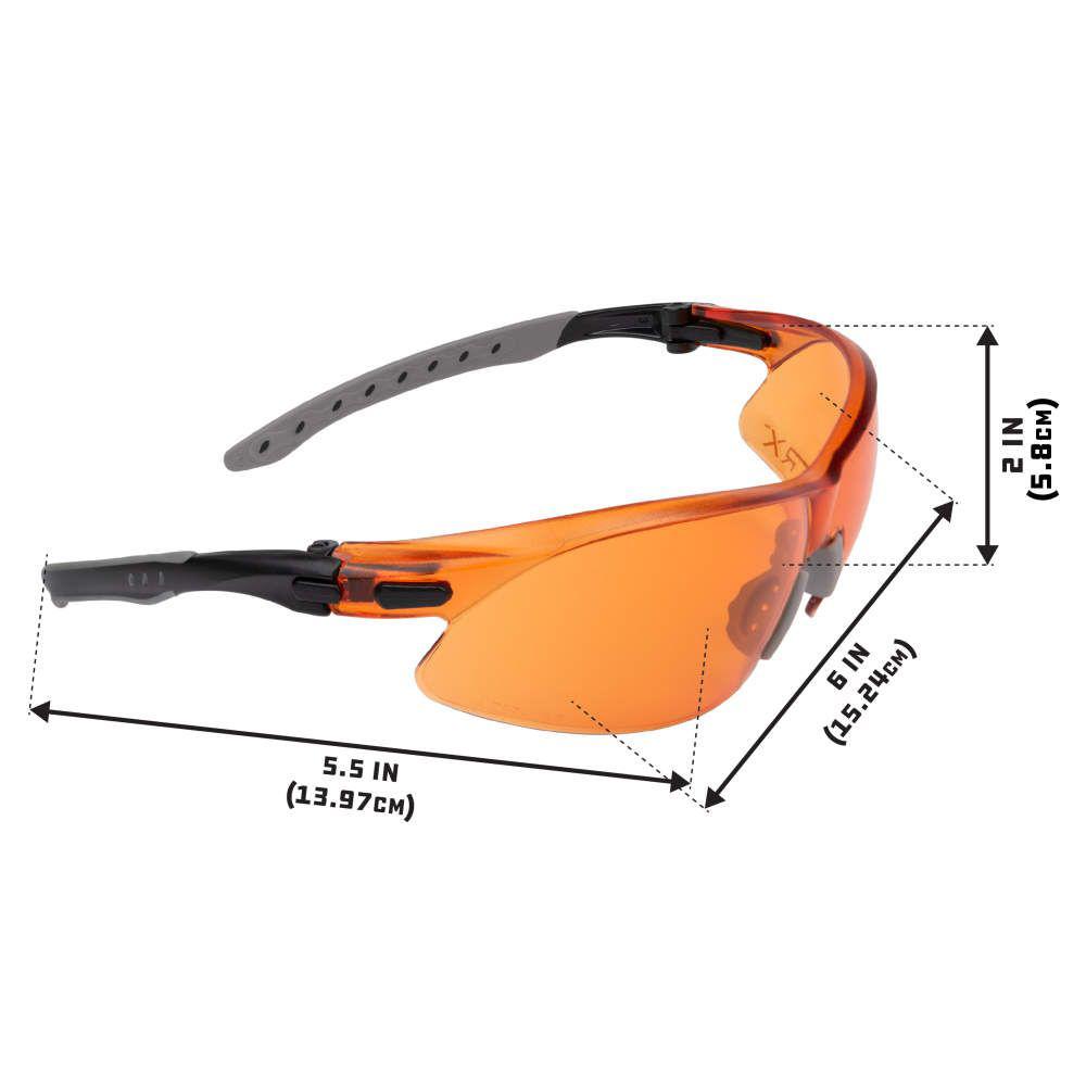 Allen ULTRX Keen Safety Glasses Black with Amber Lenses Picture of The Allen Company Inc. ULTRX Keen Safety Glasses - Amber