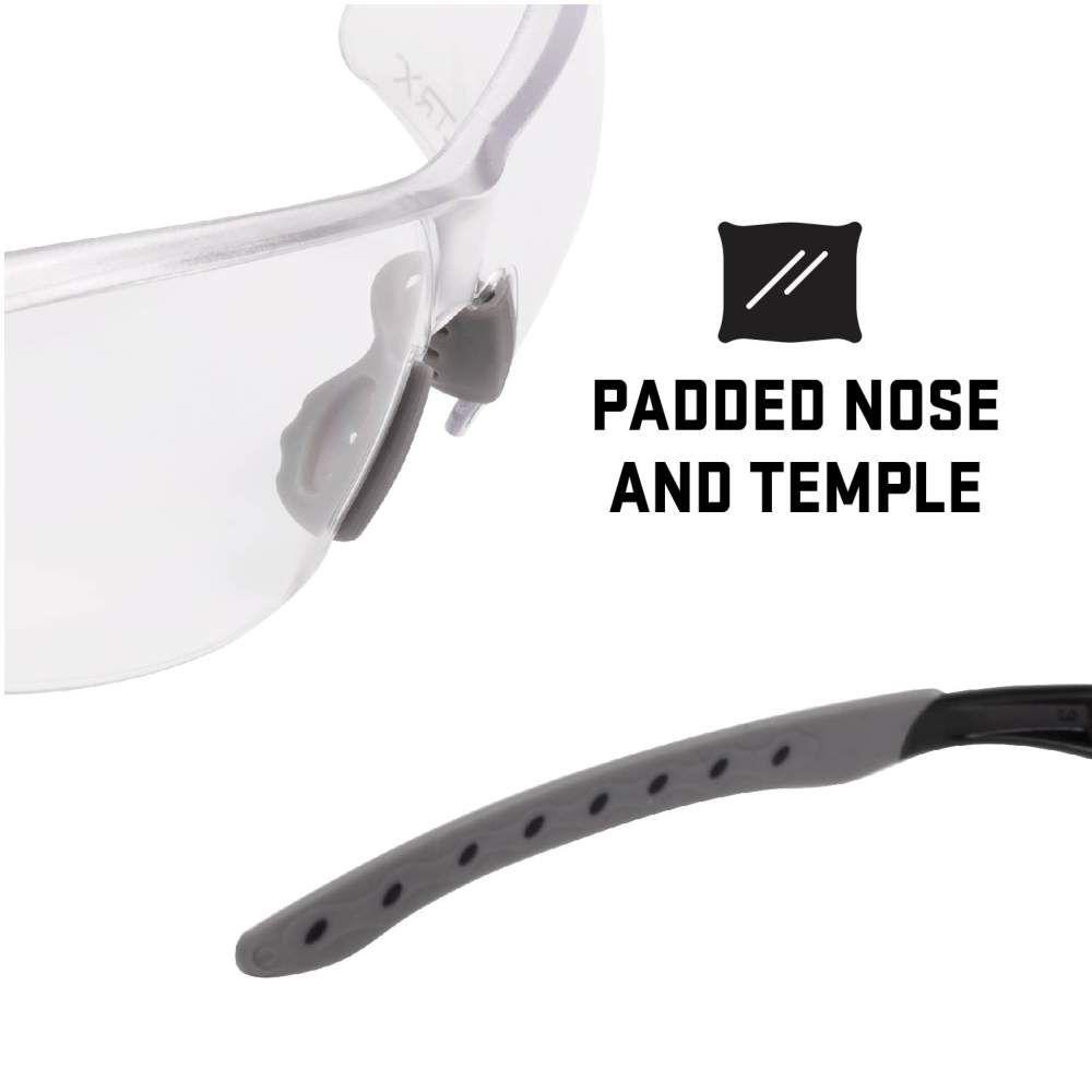 Allen ULTRX Keen Safety Glasses Black with Clear Lenses Picture of The Allen Company Inc. ULTRX Keen Safety Glasses - Clear