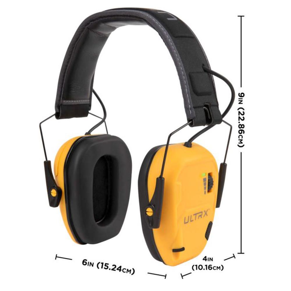 Allen ULTRX Bionic Electronic Ear Muffs 22dB Yellow Picture of The Allen Company Inc. ULTRX Bionic Electronic Earmuff - Interstate Yellow