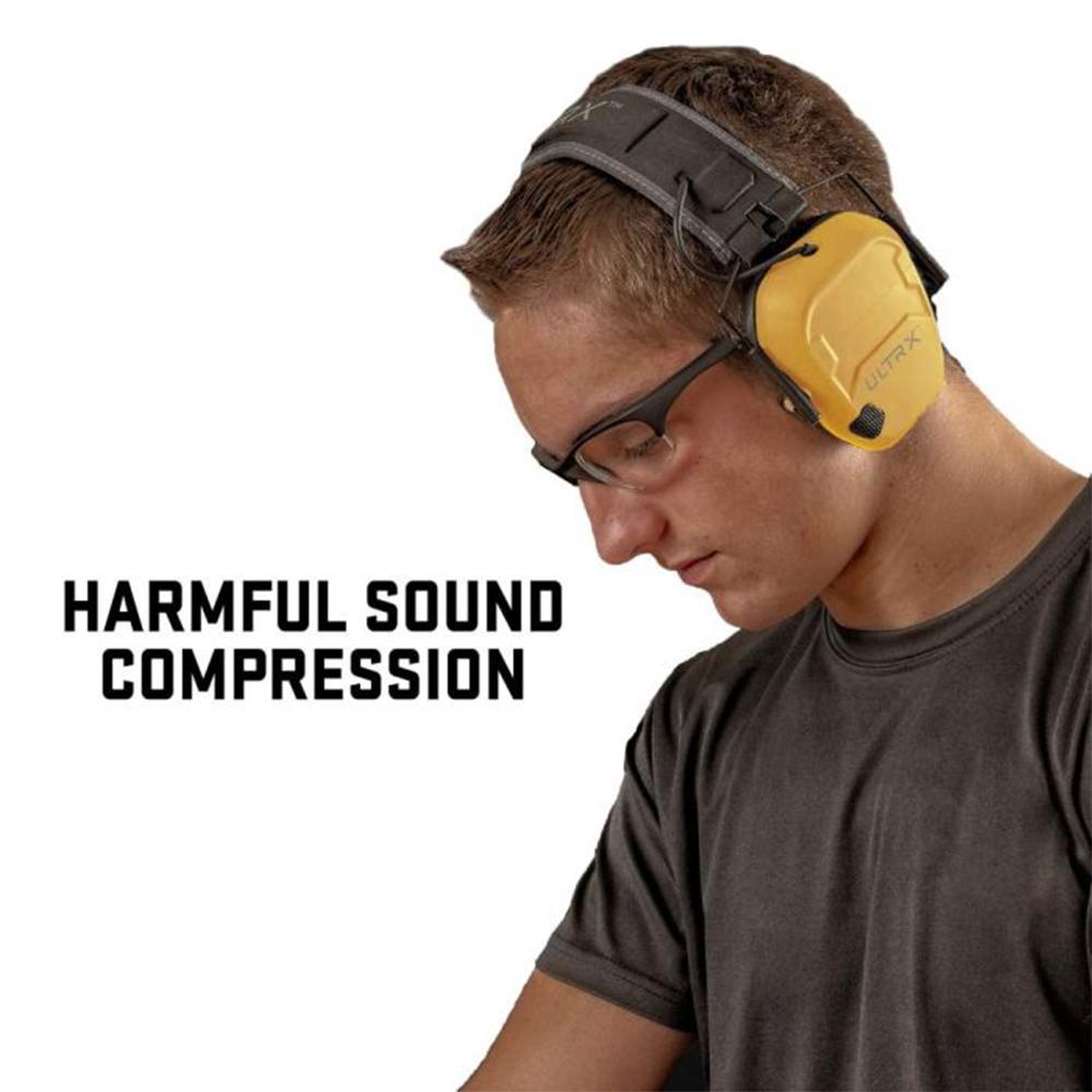 Allen ULTRX Bionic Electronic Ear Muffs 22dB Yellow Picture of The Allen Company Inc. ULTRX Bionic Electronic Earmuff - Interstate Yellow