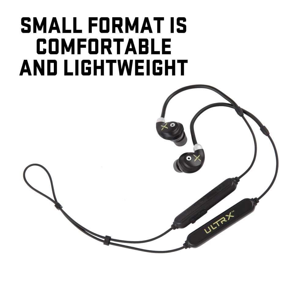 Allen ULTRX Bionic Fuse Bluetooth Around the Neck Electronic Ear Buds 26dB Black Picture of The Allen Company Inc. ULTRX Bionic Fuse Bluetooth Around the Neck Earbuds - Black