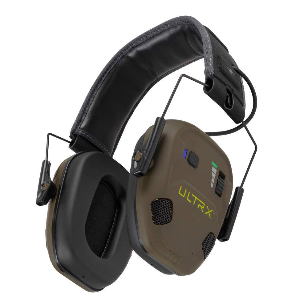 Allen ULTRX Bionic Fuse Ion Bluetooth Electronic Ear Muffs 22dB Olive Picture of The Allen Company Inc. UltrX Bionic Fuse Ion Bluetooth Electronic Earmuff - Olive