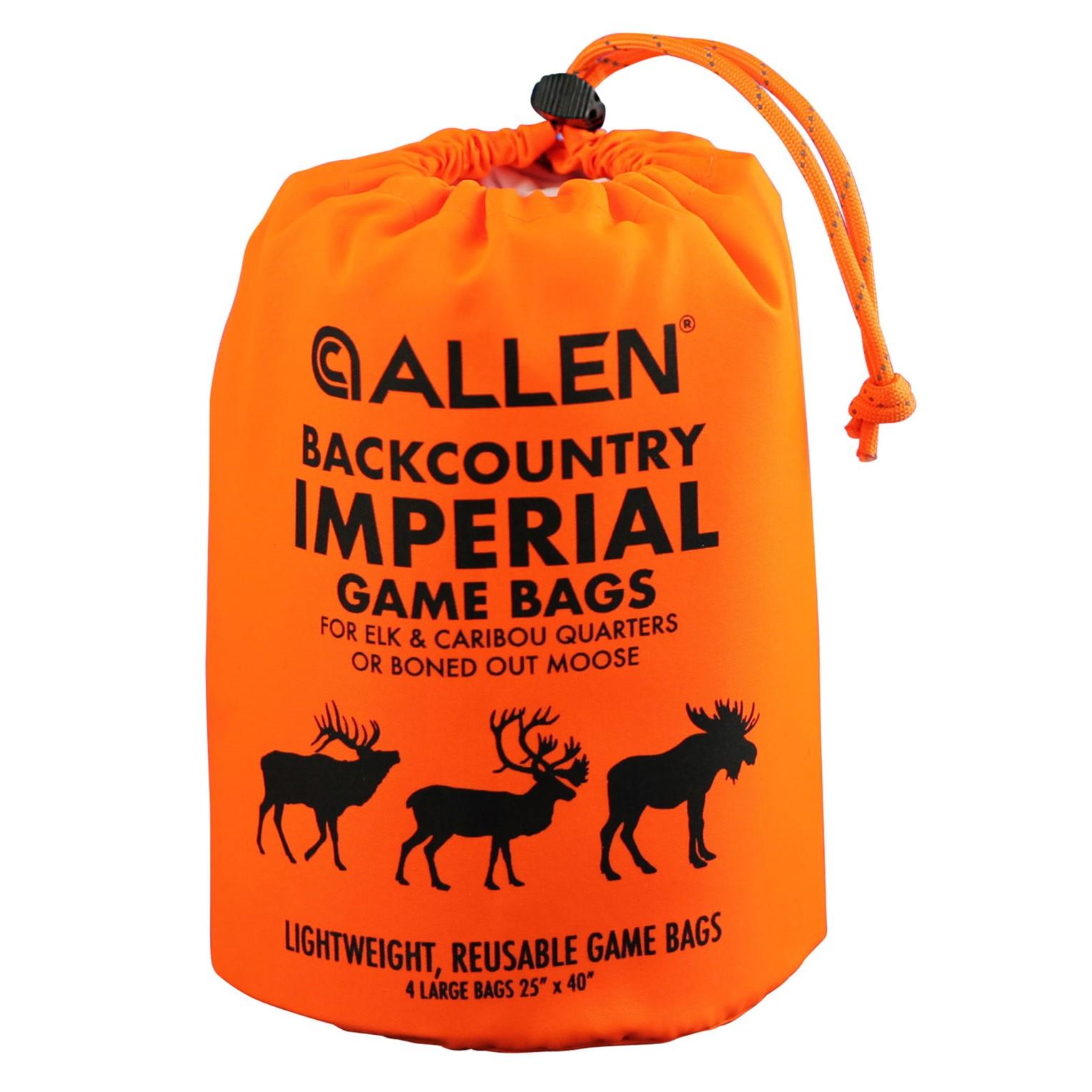 Allen Backcountry Imperial Elk Game Bag Set 25x40 Pack of 4 Picture of The Allen Company Inc. ALLEN BACKCOUNTRY IMPERIAL ELK GAME BAG SET 25in X 40in PACK OF 4