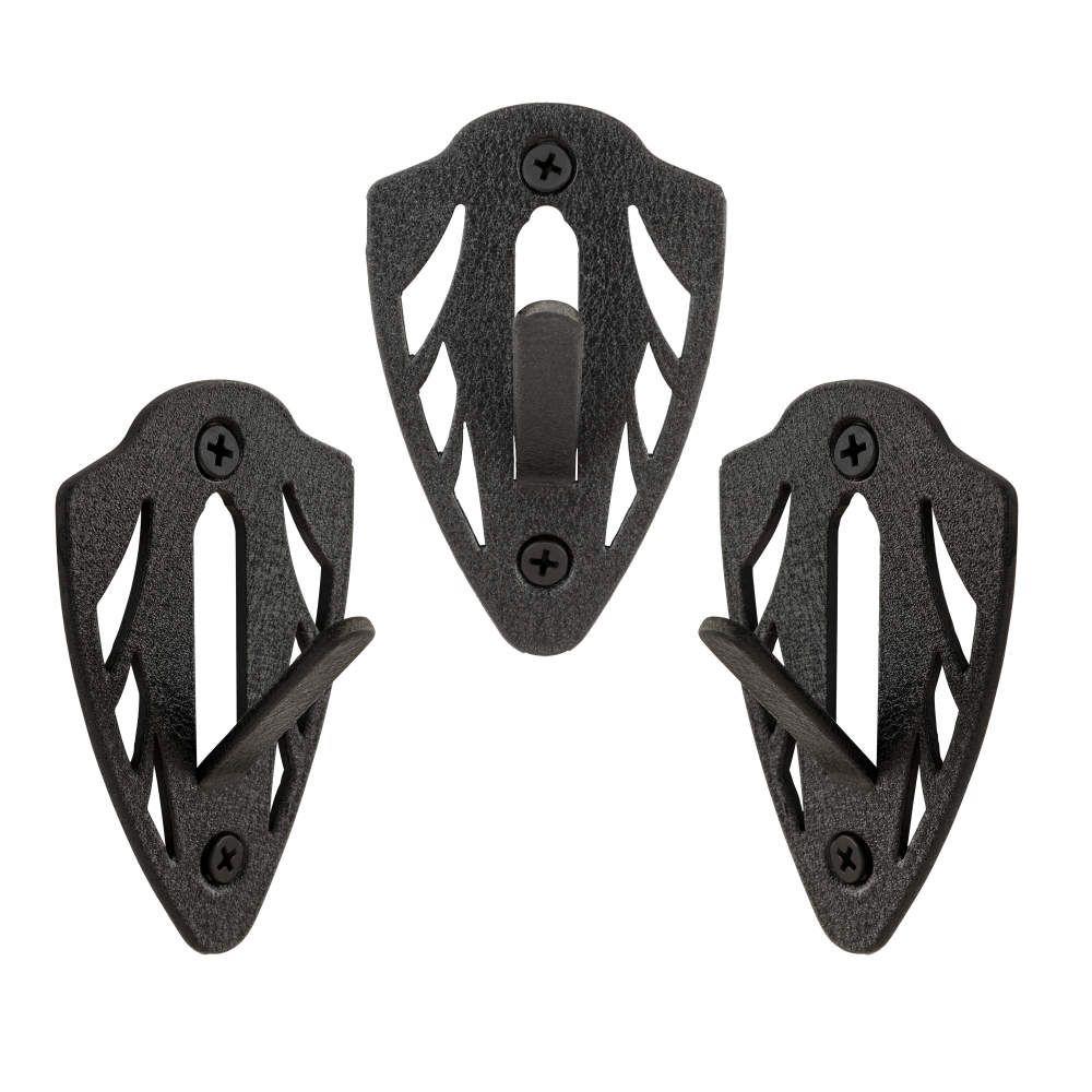 Allen EZ Mount European Deer Skull Wall Display 3/ct Picture of The Allen Company Inc. ALLEN EZ Mount European Skull Peg Hooks 3Pack Black