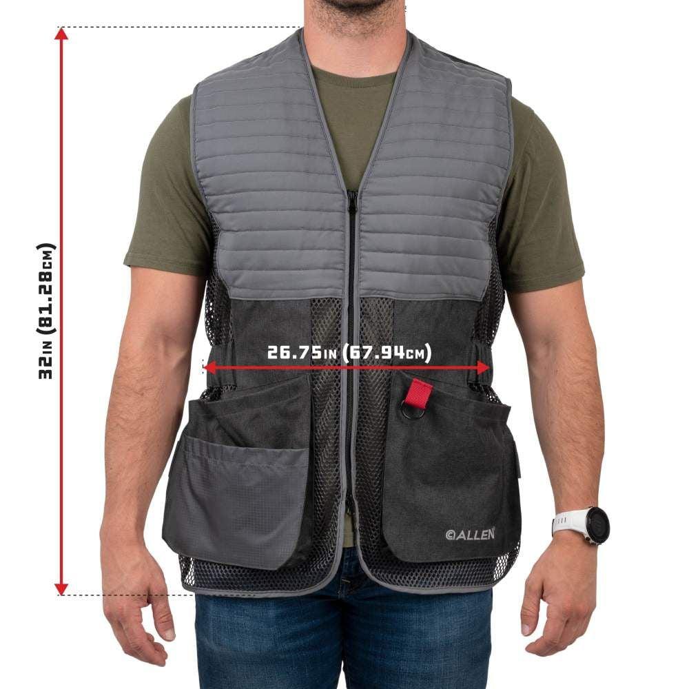 Allen Competitor Shooting Vest XL/2XL Grey Picture of The Allen Company Inc. ALLEN COMPETITOR SHOOTING VEST - R OR L - XL/XXL - GRAY