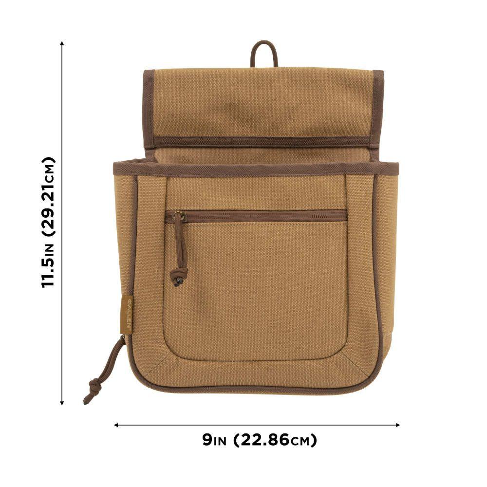 Allen Rival Double Compartment Shell Bag with 52" Belt Tan Picture of The Allen Company Inc. RIVAL DOUBLE COMPARTMENT SHELL BAG TAN CANVAS