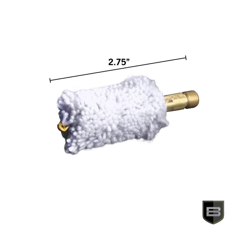 Breakthrough Clean Technologies Bore Mop Cleaning Swabs 12 ga White Picture of The Allen Company Inc. Allen Breakthrough Bore Mop 12 Gauge