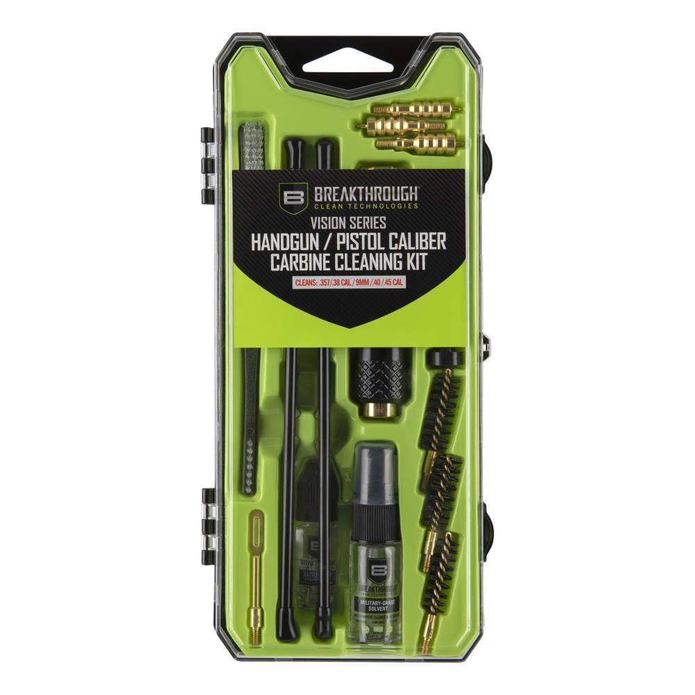 Breakthrough Clean Technologies Vision Series Handgun Caliber Carbine Kit 9mm Luger/.35/.38/40/.45 Caliber Picture of The Allen Company Inc. VISION SERIES HARD-CASE HANDGUN/PISTOL CALIBER CARBINE CLEAN KIT 357/40/45