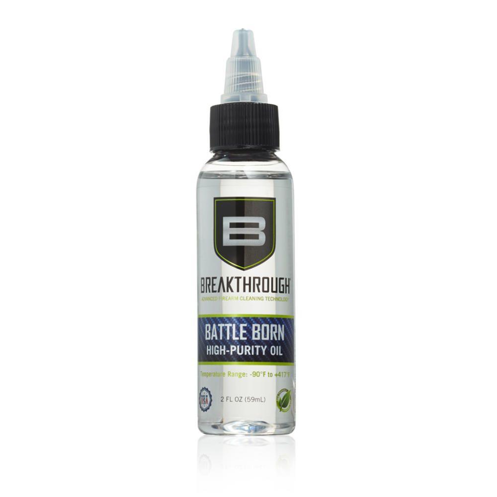 Breakthrough Clean Technologies Battle Born High-Purity Oil 2 oz Bottle Clear Picture of The Allen Company Inc. BATTLE BORN HIGH-PURITY OIL (PENETRATING LUBRICANT & PROTECTANT) 2OZ