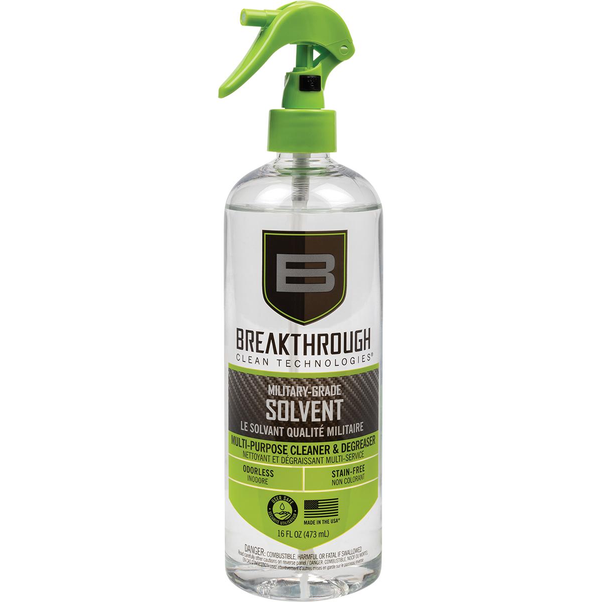 Breakthrough Clean Technologies Military Grade Solvent 16 oz Trigger Spray Bottle Clear Picture of The Allen Company Inc. BCT MILITARY-GRADE SOLVENT (CLEANER & DEGREASER) - 16OZ TRIGGER SPRAY