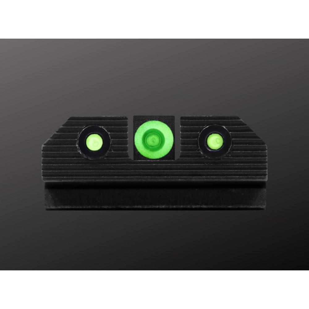 XS Sight Systems R3D 2.0 Night Sights for Glock Green Front with Black Rear Picture of Xs Sight Systems Inc. R3D 2.0 Green - Glock STD. HT. 17/19/22-24/26/27/31-36/38