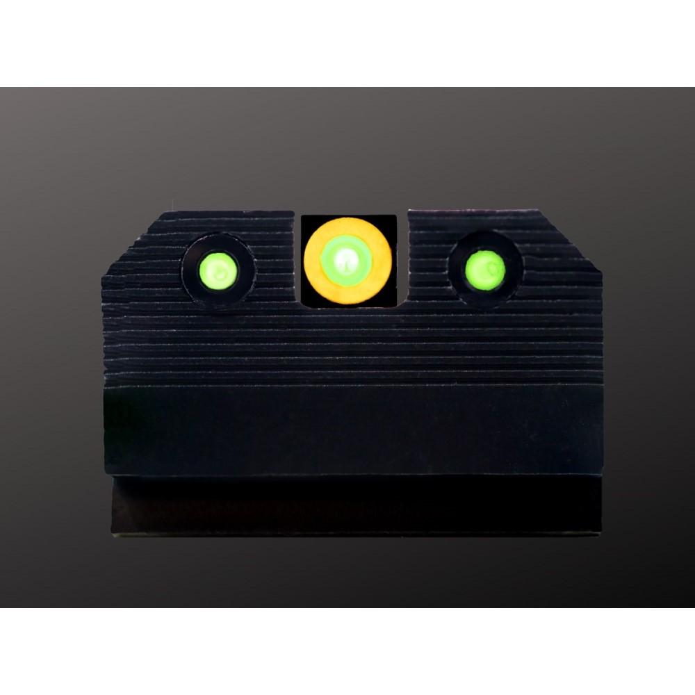 XS Sight Systems R3D 2.0 Suppressor Height Night Sights for Glock 42/43/43x/48 Orange Front with Black Rear Picture of Xs Sight Systems Inc. R3D 2.0 Orange - Glock Optic/Supp  43X & 48