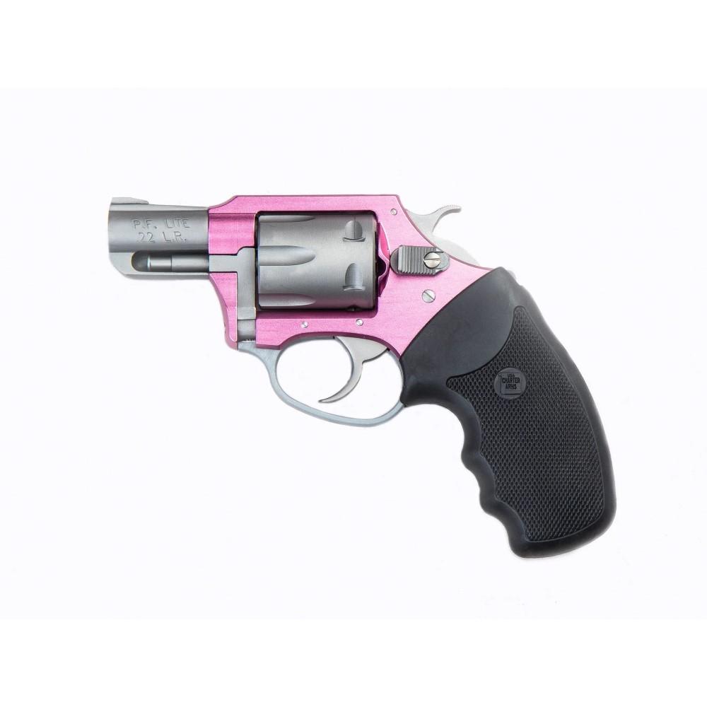 Charter Arms Pink Lady Handgun .22 LR 8rd Capacity 2" Barrel Pink with Full Size Black Grip REFURBISHED Picture of Charter Arms The Pink Lady .22 LRPink/Stainless Steel 2in Brl Referb.