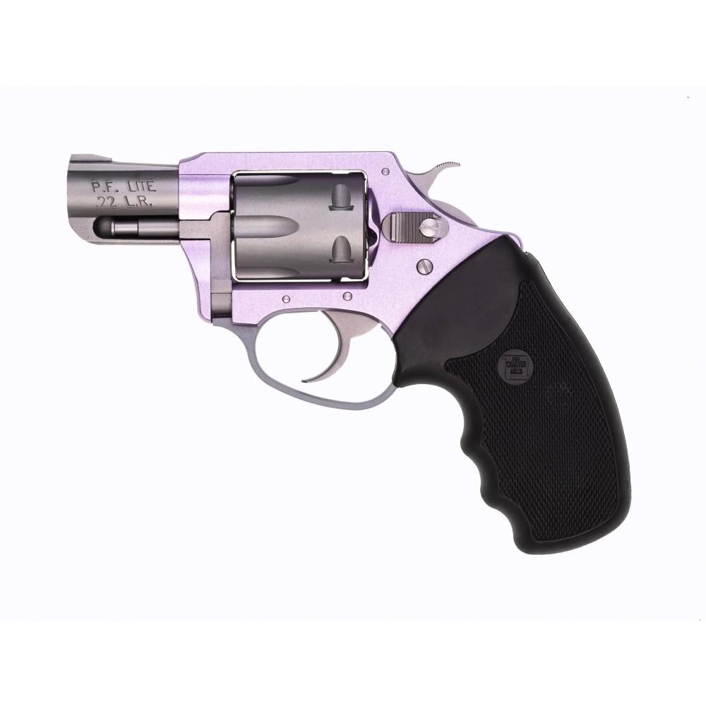 Charter Arms Lavender Lady Handgun .22 LR 8rd Capacity 2" Barrel Lavender with Full Size Black Grip REFURBISHED Picture of Charter Arms Lavender Lady .22 LRLavender/Stainless Steel 2in Brl Referb.