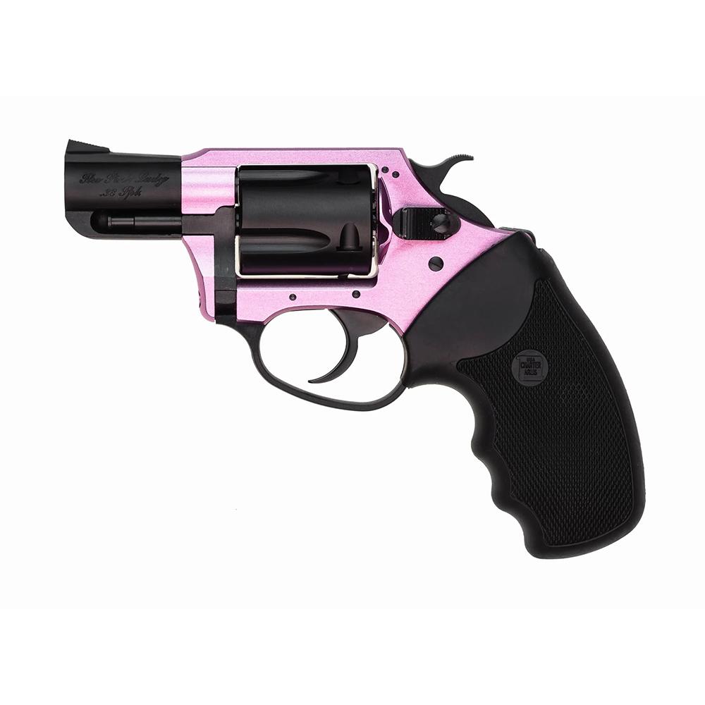 Charter Arms Pink Lady Undercover Lite Handgun .38 Spl 5rd Capacity 2" Barrel Full Grip-Refurbished Picture of Charter Arms PINK LADY 38SPL PINK/BLACK 2" BRL W/FULL GRIP REFURB