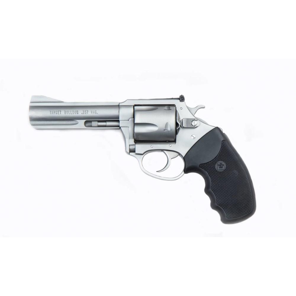Charter Arms .357 Mag Pug Handgun .357 Mag 5rd Capacity 4.2" Barrel Silver with Full Size Black Grip REFURBISHED Picture of Charter Arms Target Magnum .357 Mag Stainless Steel 4.2in Brl Referb.
