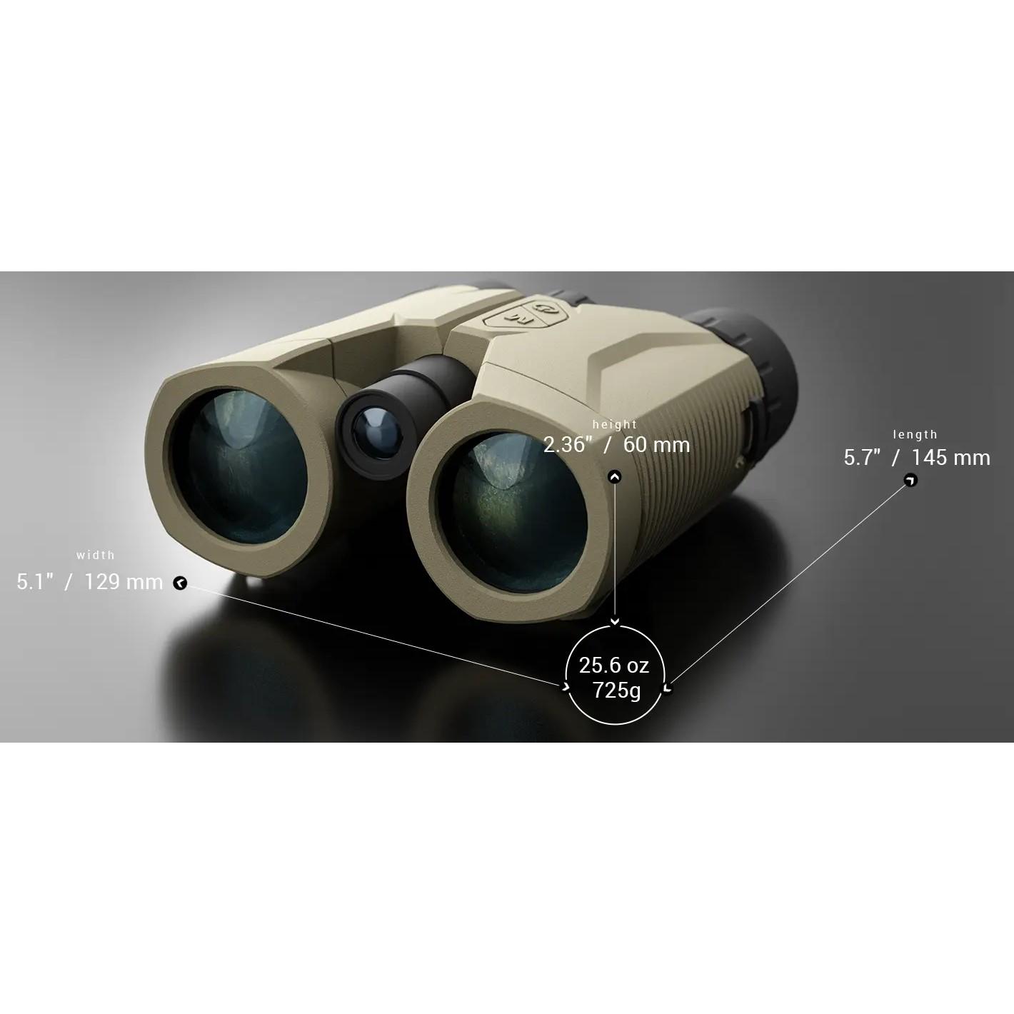 ATN Rangefinder Binocular 10x42 Laser Ballistics 2000m w/Bluetooth Picture of American Technologies Network ATN Binoculars Rangefinding 10x42 Laser Ballistics 2000m w/Bluetooth