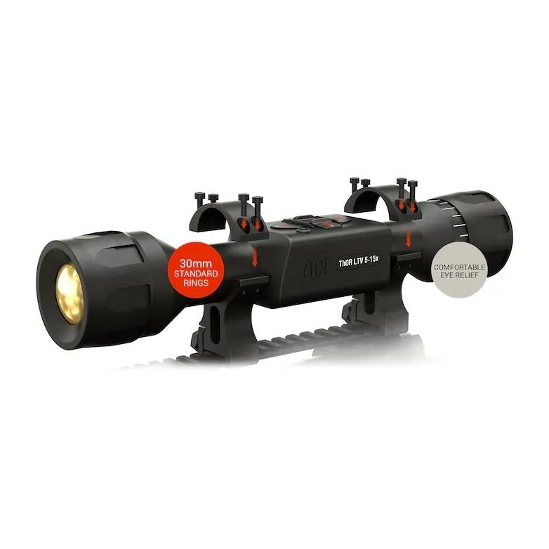 ATN ThOR LTV Thermal Rifle Scope 2-6x 256x192 12 Micron w/ Video Recording Picture of American Technologies Network ATN Thor LTV 2-6x 256x192 12 micron Thermal Rifle Scope w/ Video Recording