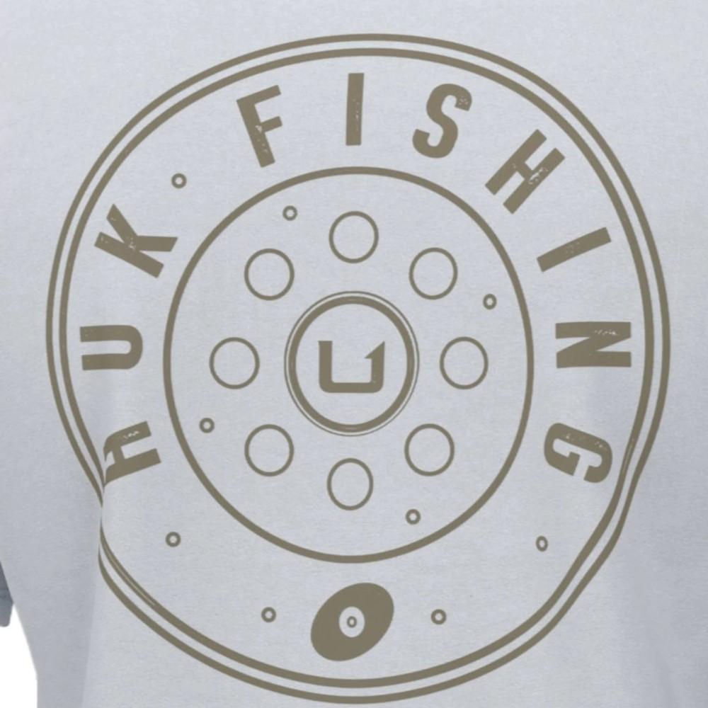 Huk Reel On Short Sleeve Shirt White S Picture of Marolina DBA HUK REEL ON GRAPHIC TEE WHITE S