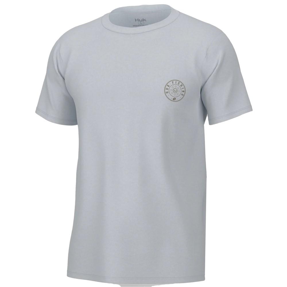 Huk Reel On Short Sleeve Shirt White S Picture of Marolina DBA HUK REEL ON GRAPHIC TEE WHITE S