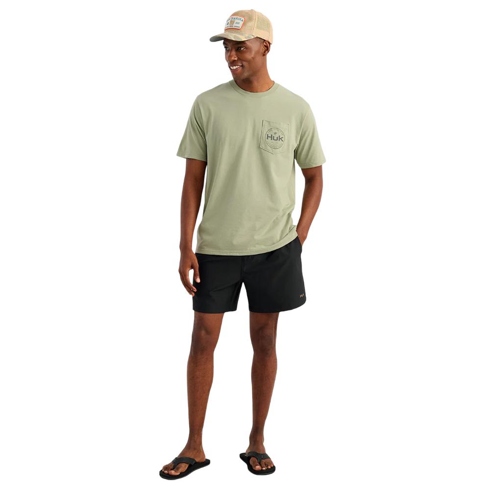 Huk Marlin Circle Short Sleeve Pocket Shirt Seagrass L Picture of Marolina DBA HUK MARLIN CIRCLE SS POCKET TEE SEAGRASS SIZE L