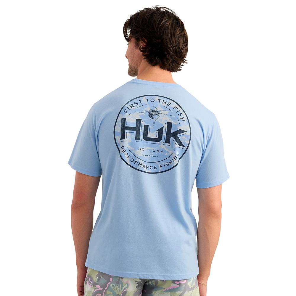 Huk Marlin Circle Short Sleeve Pocket Shirt Cerulean XL Picture of Marolina DBA HUK MARLIN CIRCLE SS POCKET TEE CERULEAN SIZE XL