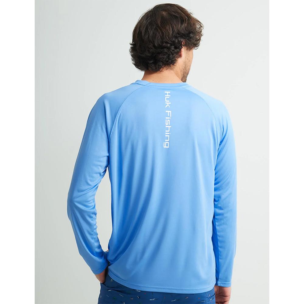 Huk Vented Pursuit Long Sleeve Shirt Marolina Blue L Picture of Marolina DBA HUK HUK VENTED PURSUIT MAROLINA BLUE LS L