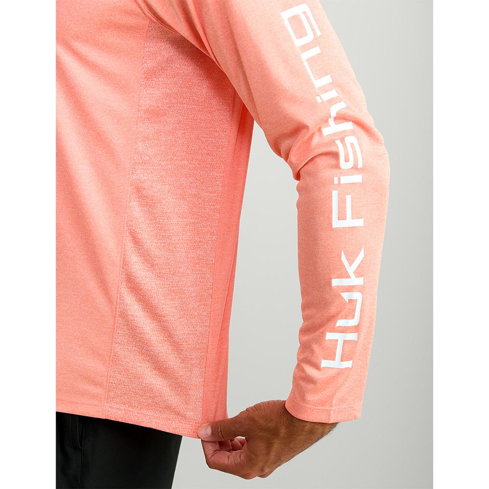 Huk Vented Pursuit Long Sleeve Shirt Fresh Salmon Heather 2XL Picture of Marolina DBA HUK HUK VENTED PURSUIT FRESH SLMN HTHR LS XXL