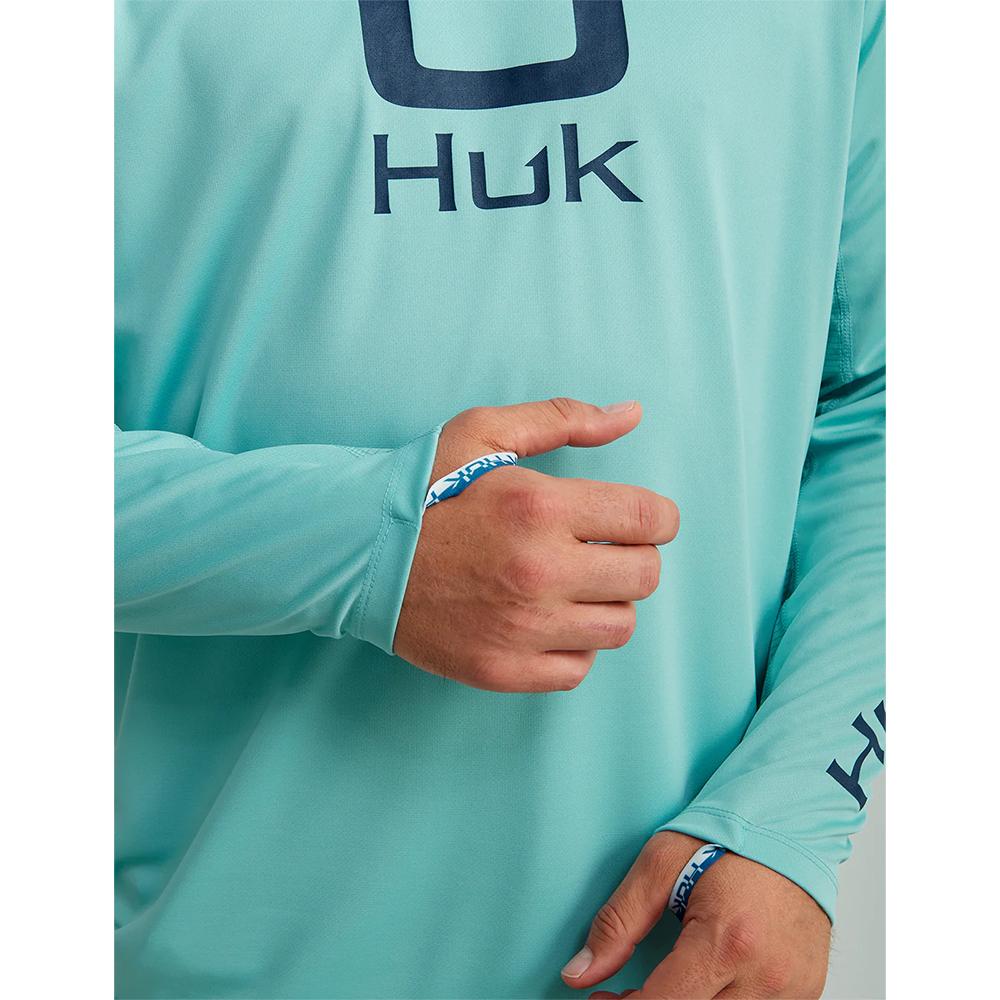 Huk Icon Crew Long Sleeve Shirt Marine Blue 2XL Picture of Marolina DBA HUK HUK ICON LS CREW MARINE BLUE XXL