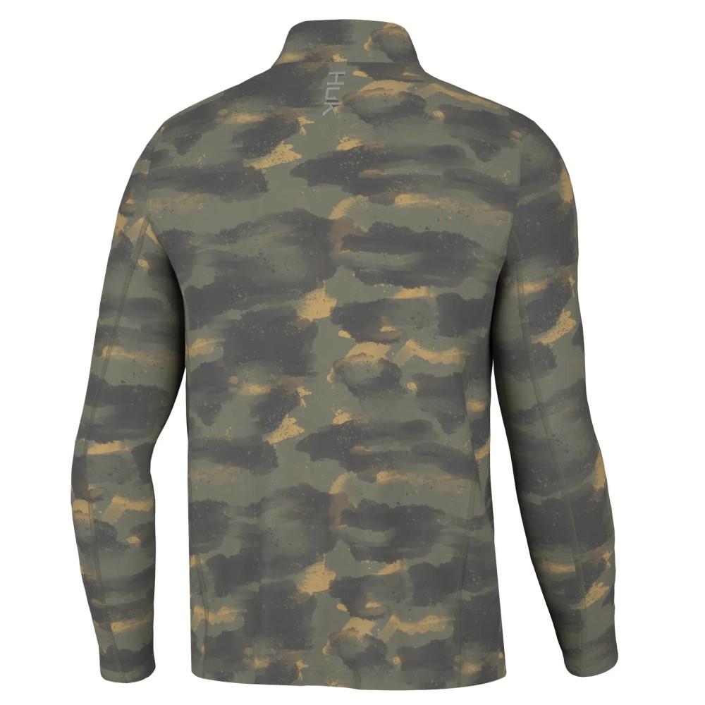 Huk Camden Coldfront 1/4 Zip Long Sleeve Shirt Camden Moss M Picture of Marolina DBA HUK CAMDEN COLDFRONT 1/4 ZIP MOSS M