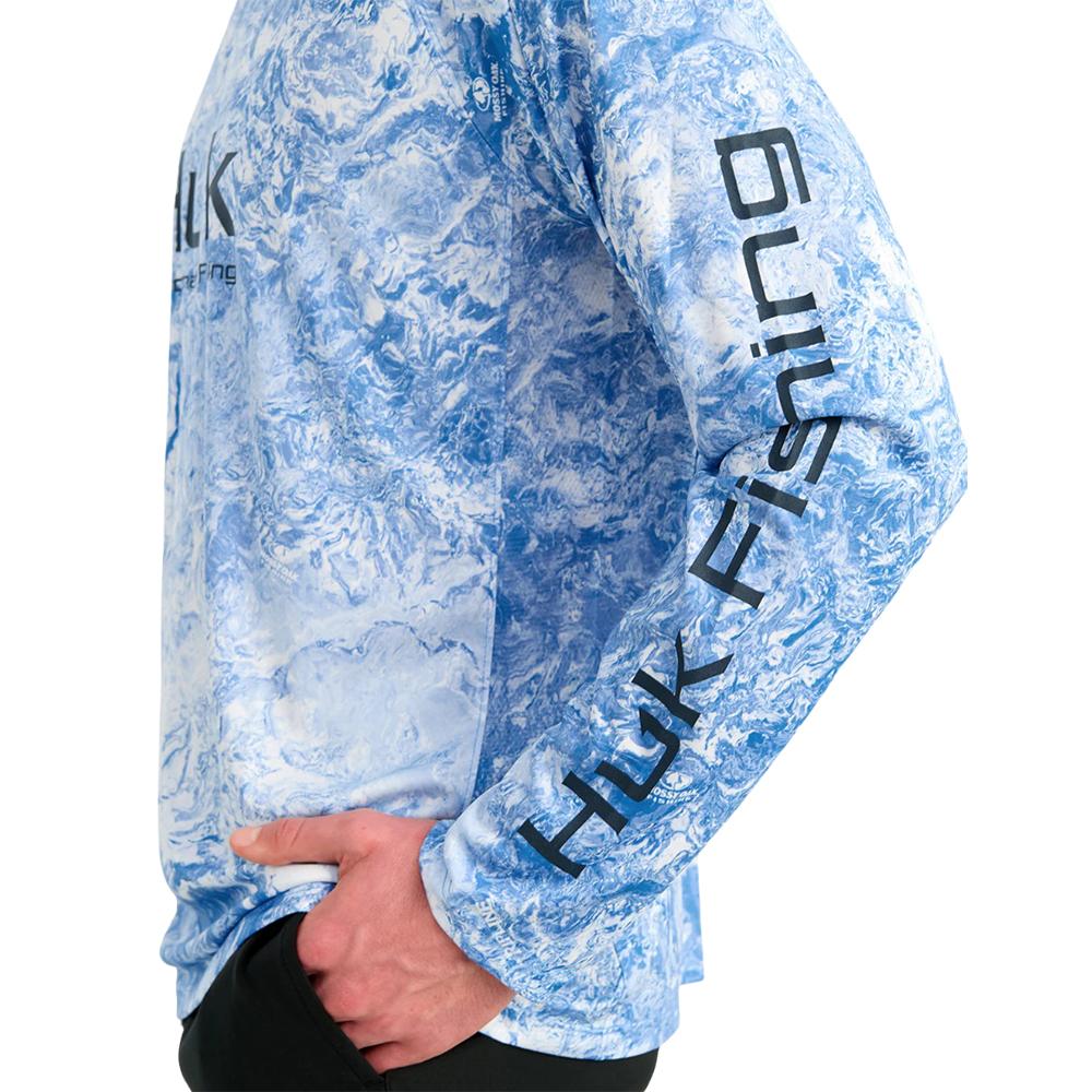 Huk Mossy Oak Pursuit Performance Long Sleeve Crew Shirt MO Regatta M Picture of Marolina DBA HUK PURSUIT MOSSY OAK PRINTED LS CREW REGATTA SIZE M