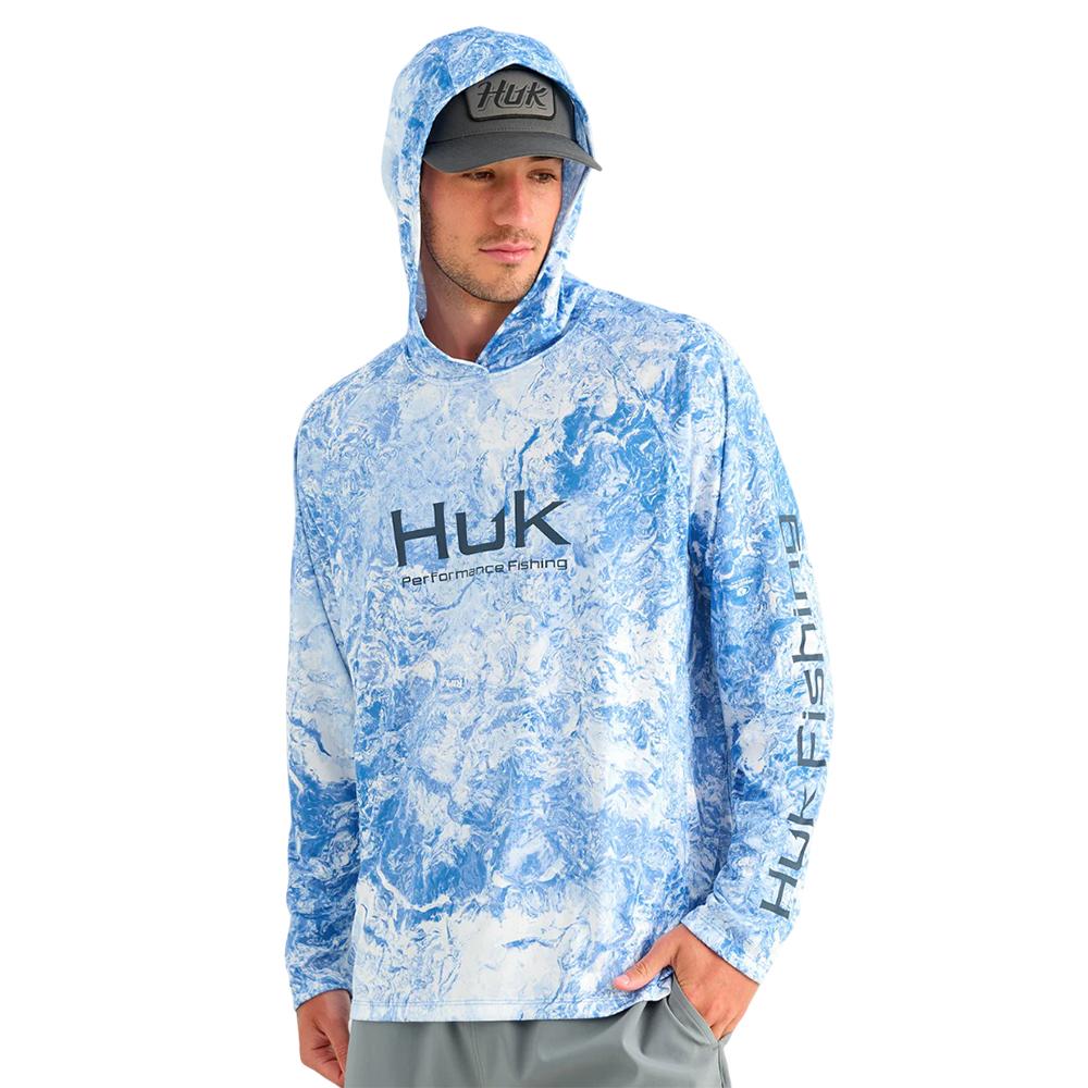 Huk Mossy Oak Pursuit Performance Hoodie MO Regatta L Picture of Marolina DBA HUK PURSUIT MOSSY OAK PRINTED HOODIE REGATTA SIZE L