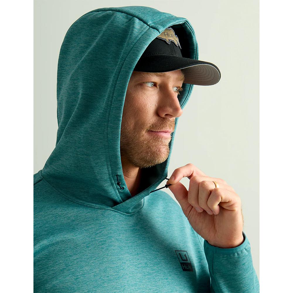 Huk Huk'd Up Performance Fleece Hoodie Storm Blue Heather M Picture of Marolina DBA HUK HUK HUK'D UP PERFORMANCE FLEECE HOODIE STORM BLUE HTHR M