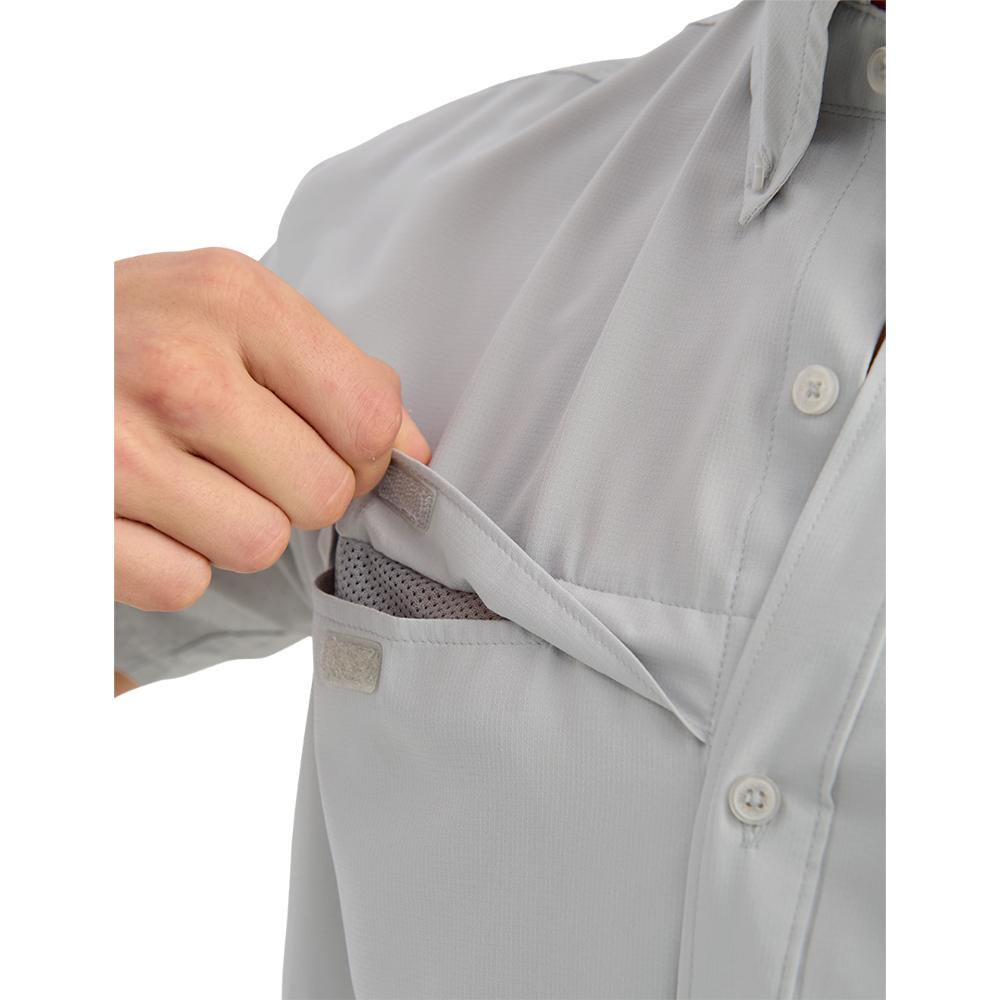 Huk Tide Point Short Sleeve Button Down Shirt Seagull S Picture of Marolina DBA HUK TIDEPOINT SS SHIRT SEAGULL SIZE S
