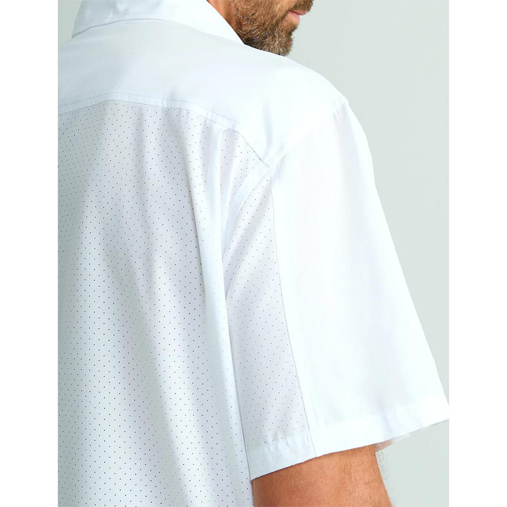 Huk Tide Point Short Sleeve Button Down Shirt White 2XL Picture of Marolina DBA HUK TIDEPOINT SS SHIRT WHITE SIZE XXL