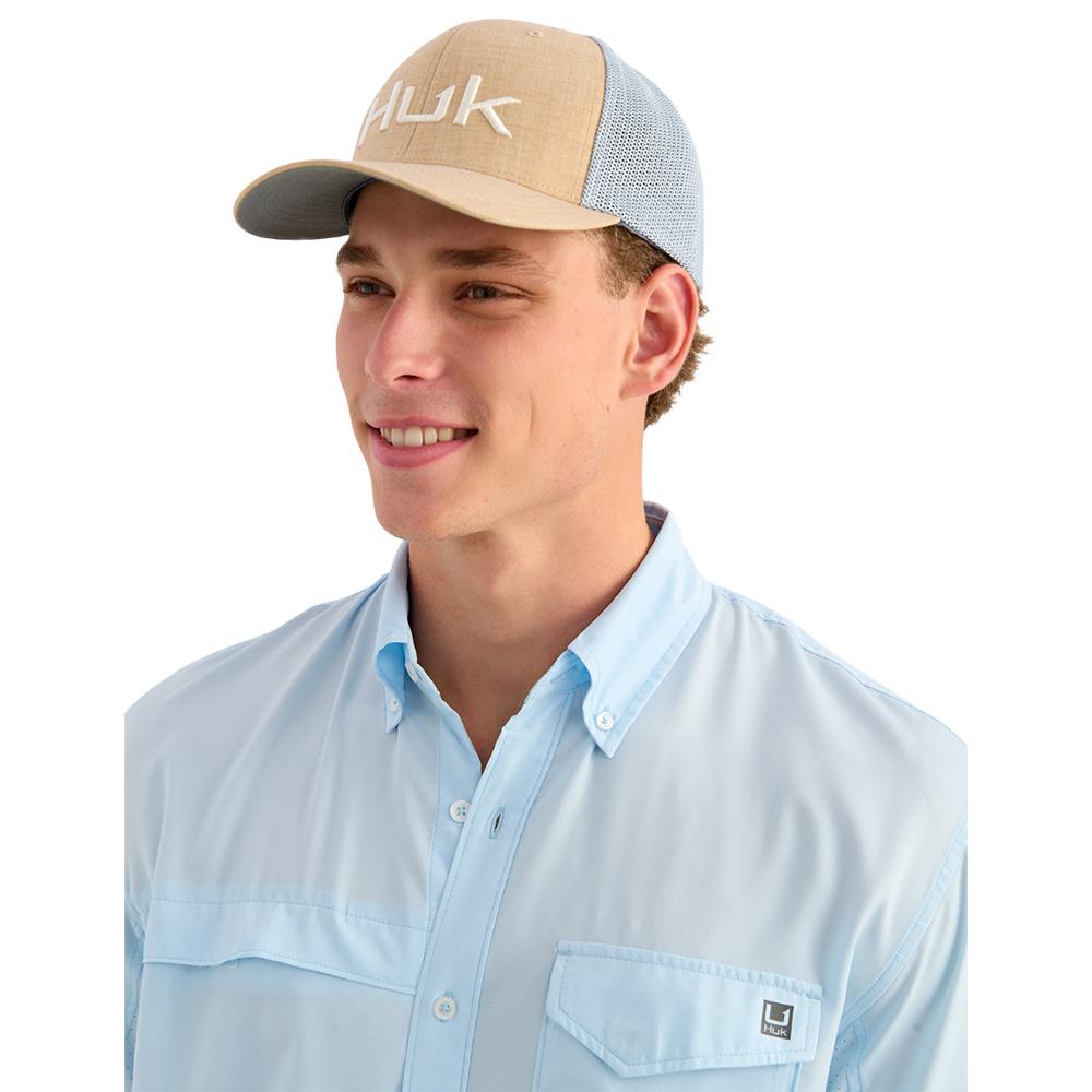 Huk Tide Point Short Sleeve Button Down Shirt Coastal Drift L Picture of Marolina DBA HUK TIDEPOINT SS SHIRT COASTAL DRIFT SIZE L