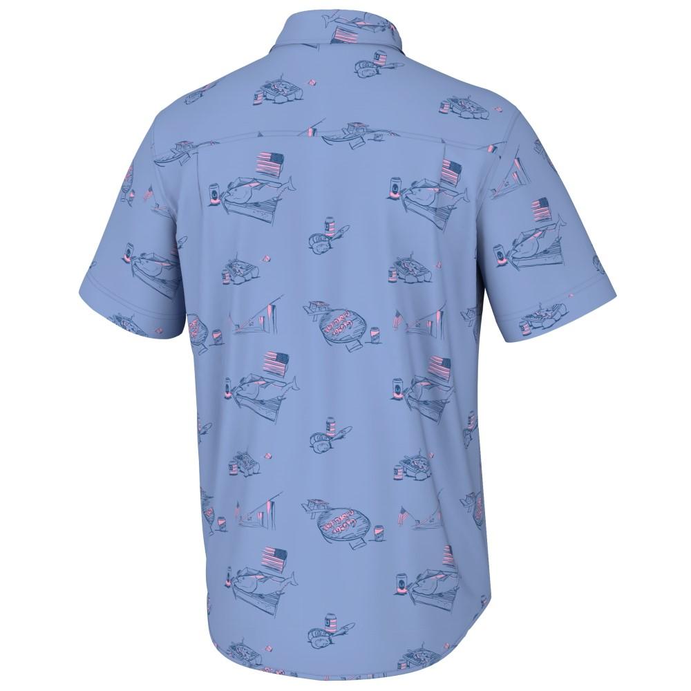 Huk Americookin Kona Short Sleeve Shirt Quiet Harbor L Picture of Marolina DBA HUK HUK AMERICOOKIN KONA QUIET HARBOR SS L