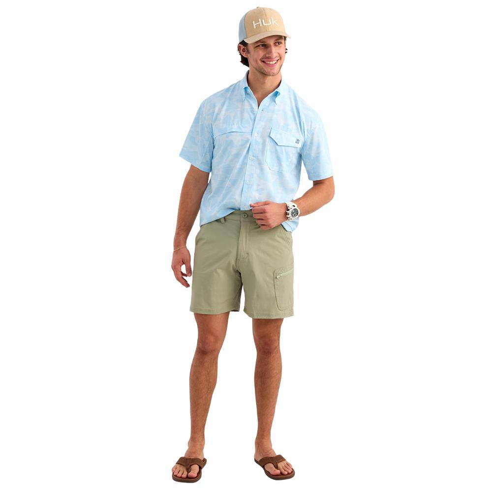 Huk Next Level 7" Shorts Seagrass M Picture of Marolina DBA HUK NXTLVL 7 SHORT SEAGRASS SIZE M