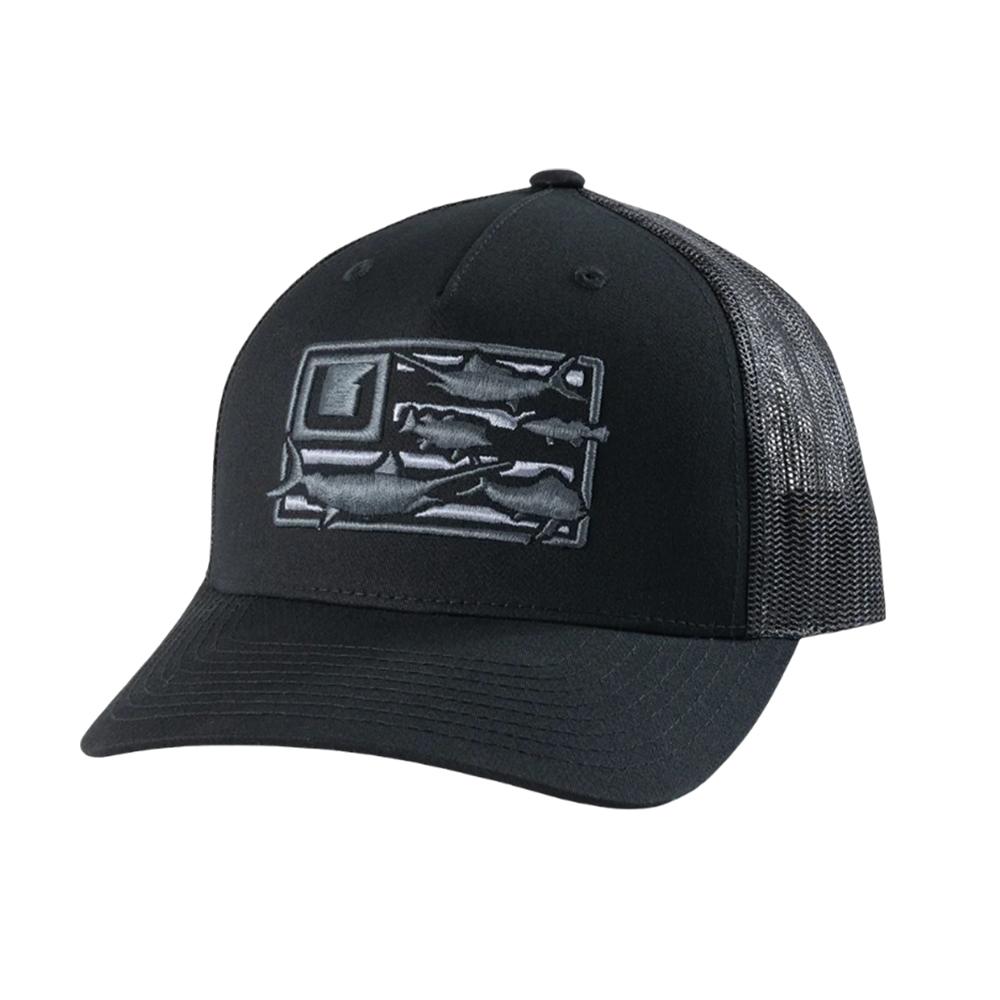 Huk Trophy Flag Trucker Hat Black Picture of Marolina DBA HUK TROPHY FLAG TRUCKER BLACK SIZE 1