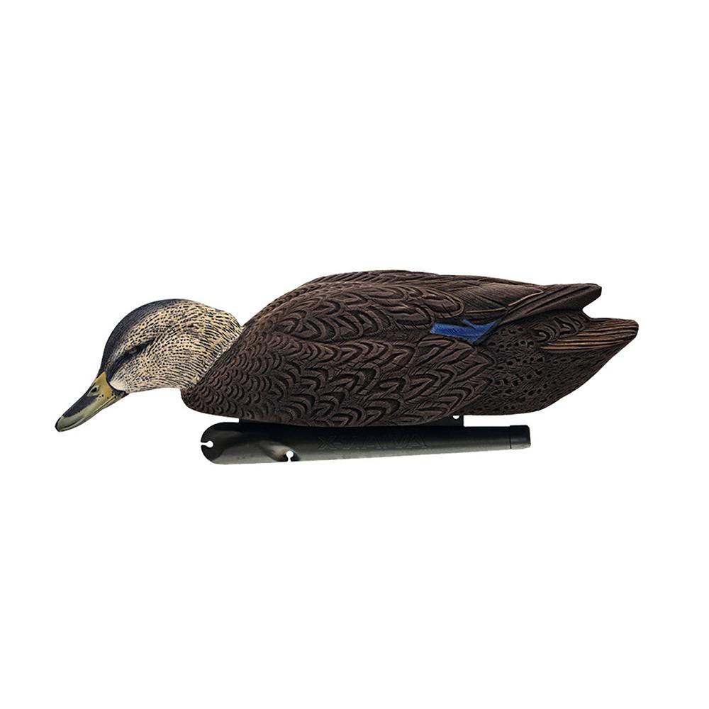 Avian-X Topflight Black Ducks Floating Decoys 6/ct Picture of AVIAN AVIAN TOPFLIGHT FLOATING / FLOCKED BLACK DUCKS