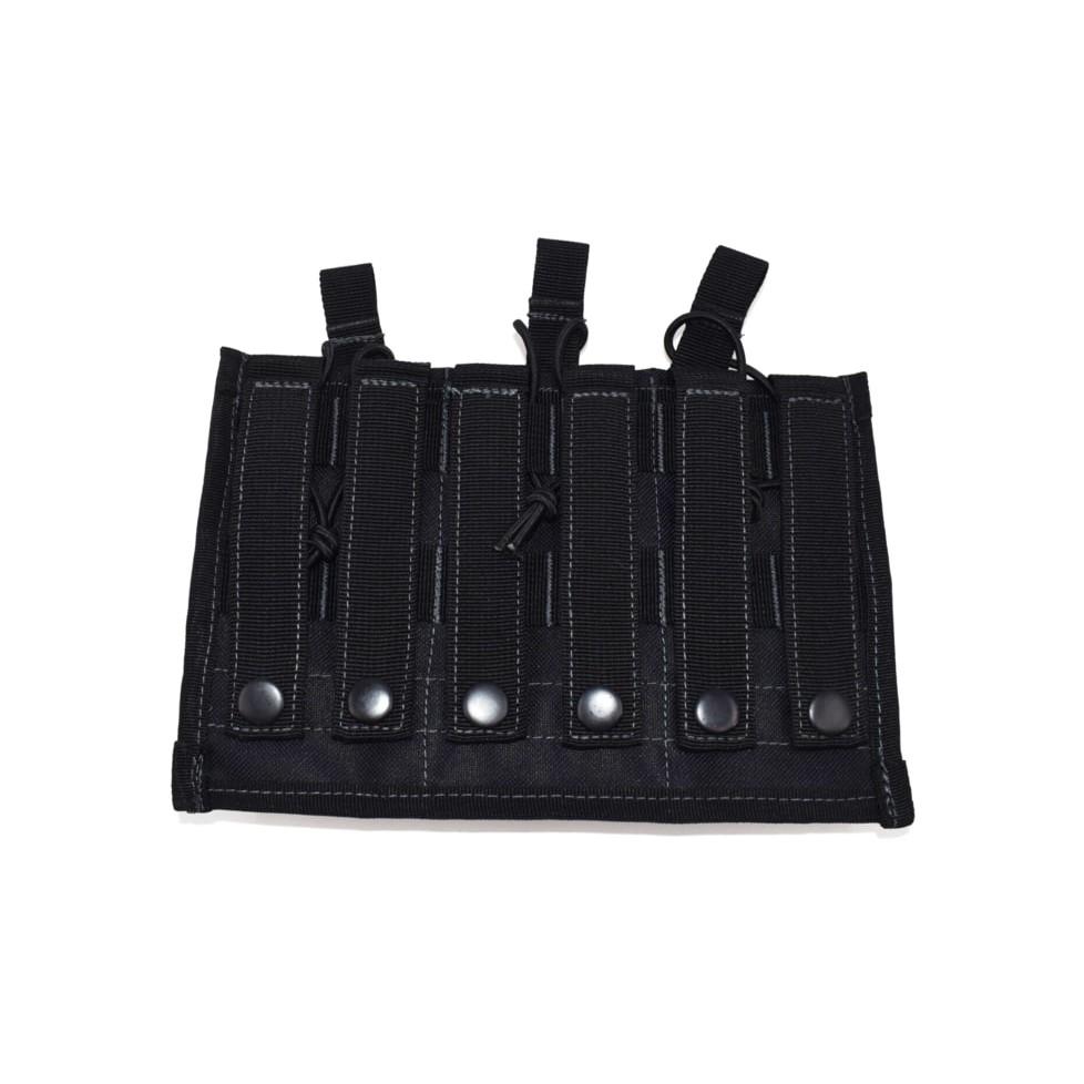 Advance Warrior Solutions Open Top Triple Mag Pouch Black Picture of Advance Warrior Solutions LLC OPEN TOP TRIPLE MAG POUCH BLACK